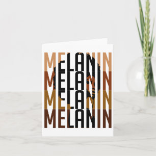 Carte Black Queen Melanin Afro Femmes Retro Typog Vintag