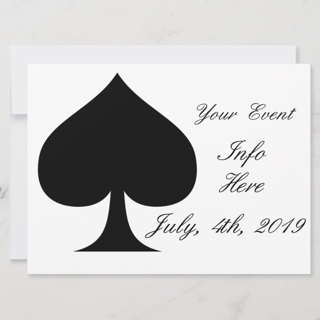 Carte Black Queen of Spades (Devant)