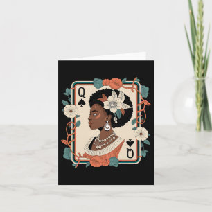 Carte Black Queen Poker Black History Mois Africai