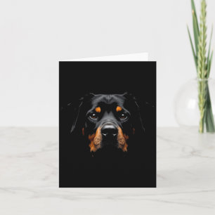 Carte Black Rottweiler Dog Rottie Face