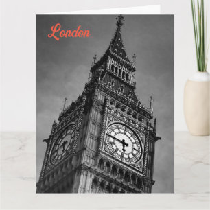 Carte Black & White Big Ben Europe Travel Art Photograph