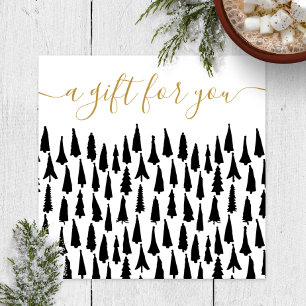 Carte Black White Christmas Holiday Gift Certificate