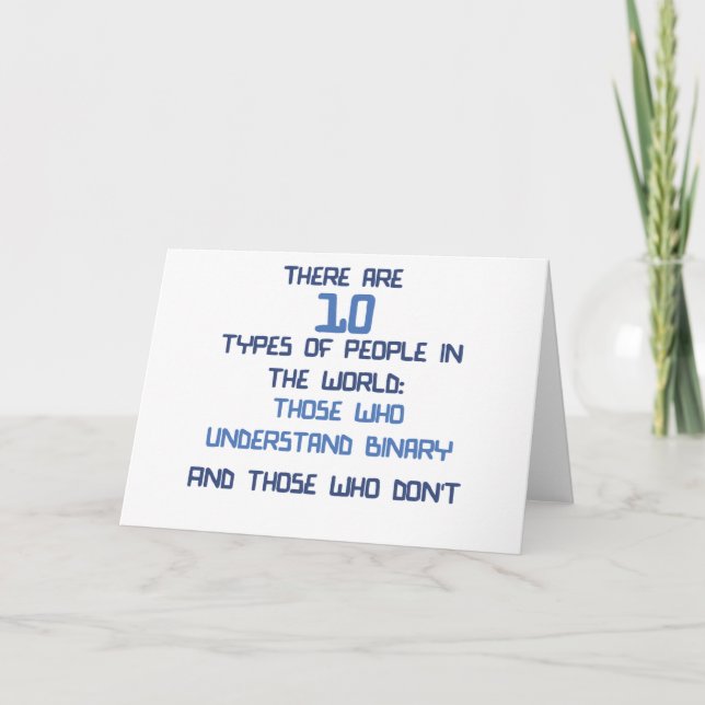 Carte blague binaire (Devant)