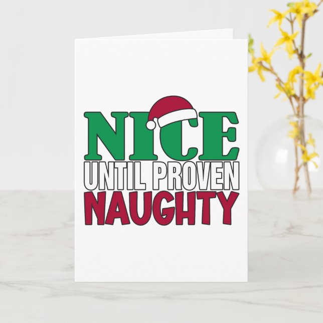 Carte Blague de Noël drôle et gentille jusqu'à preuve du (Fleur jaune)