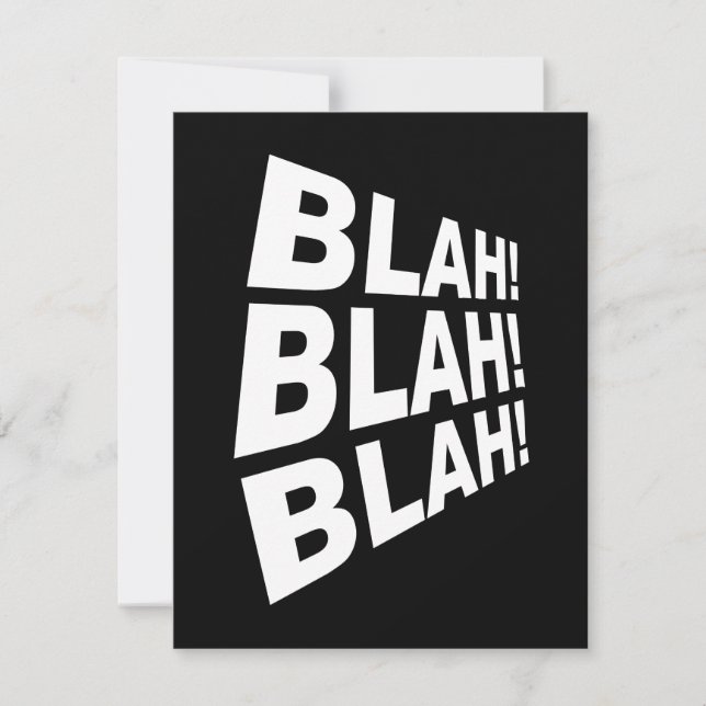 Carte Blah Blah (Devant)