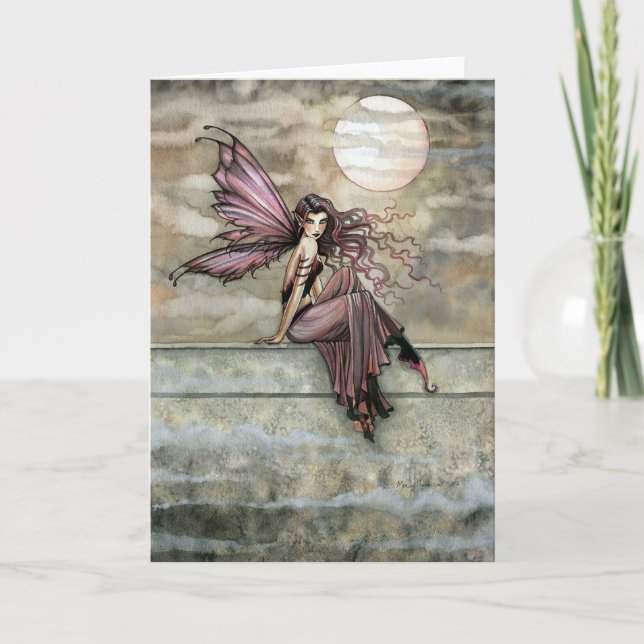 Carte Blanc féerique romantique gothique foncé de ~ de (Devant)