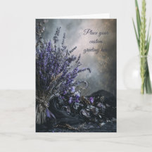 Blanc Moody, Élégant Floral Lavande Éditable