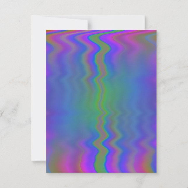 Carte blanche Abstraite de flux couleur Iridescent (Devant)