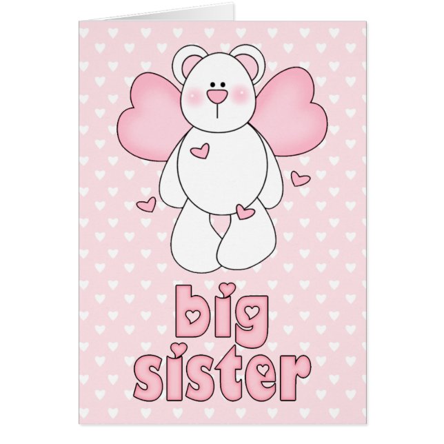 Carte blanche Angel Bear Big Sister (Devant)