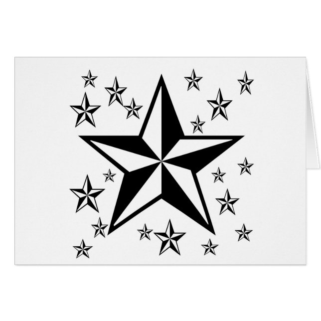 Carte blanche Black stars (Devant horizontal)