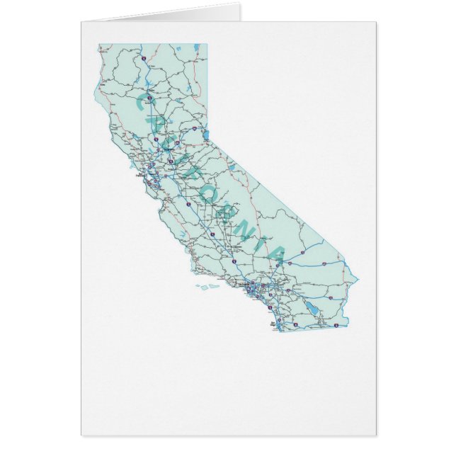 Carte blanche California Map (Devant)