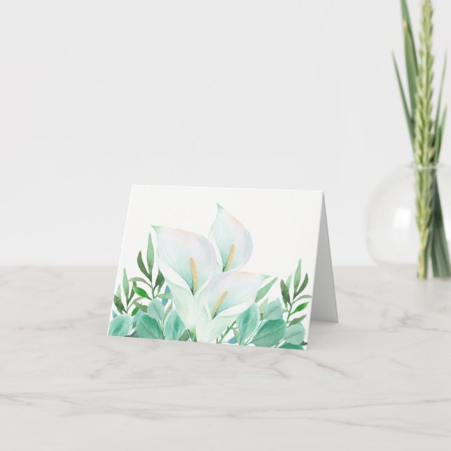 Carte blanche Calla Lily (Devant)