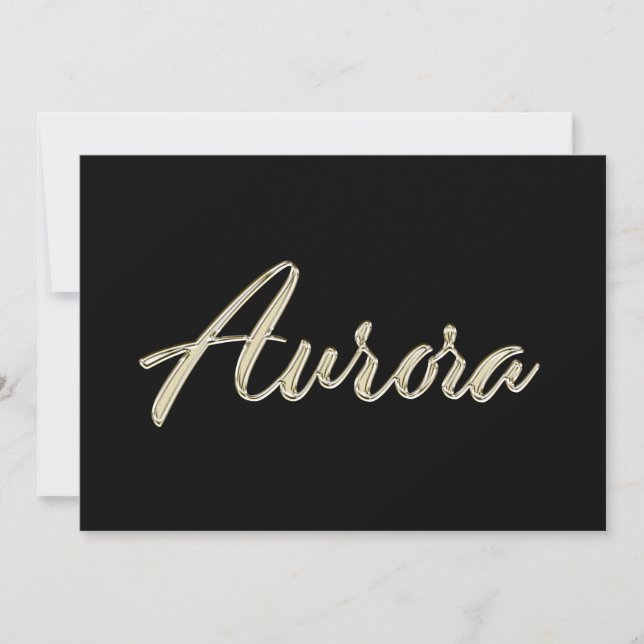 Carte blanche d'Aurora (Devant)