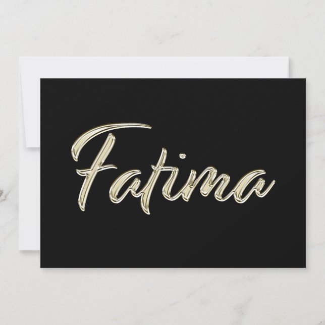 Carte blanche de Fatima (Devant)