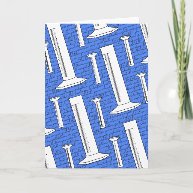 Carte blanche de graduation de Cylinder Happy Grad (Devant)