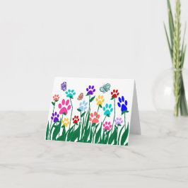 Carte blanche de jardin Empreinte de patte