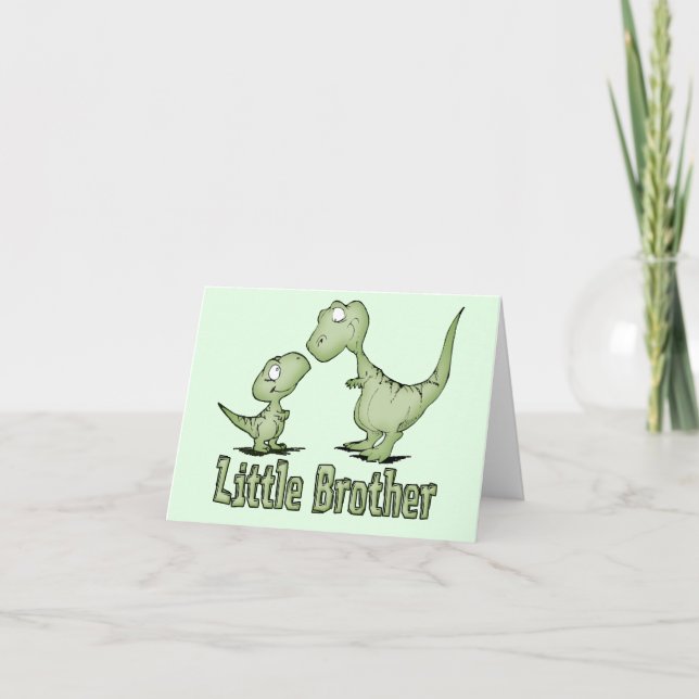 Carte blanche de petit frère Dinosaures (Devant)