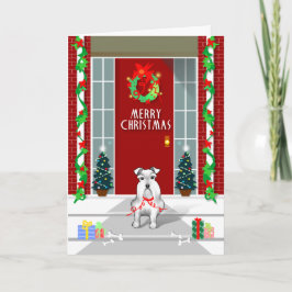 Carte blanche de vacances de Joyeux Noël de chien