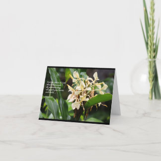 Carte blanche d'écriture sainte de gingembre