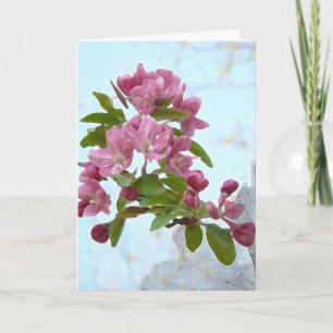Carte blanche Fleurs de l'arbre de pêche