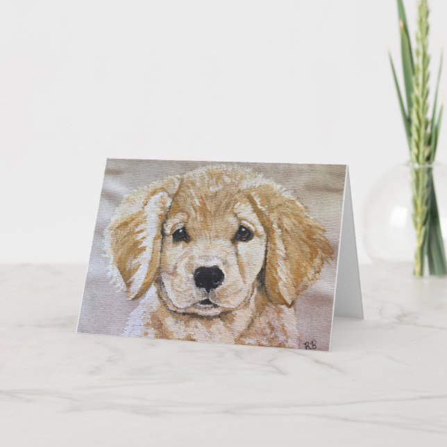 Carte blanche Golden Retriever (Devant)