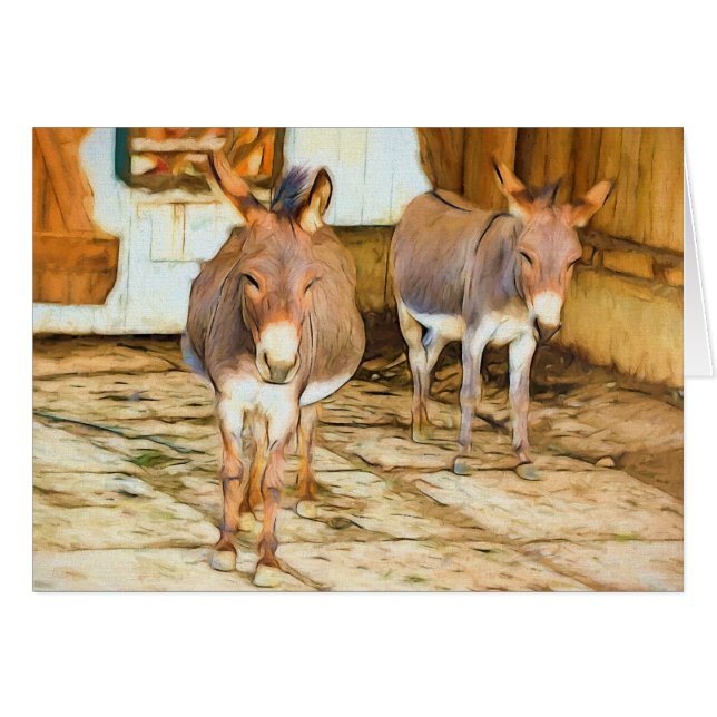 Carte blanche Hee Haw Donkeys (Devant horizontal)