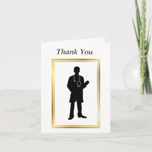 Carte blanche Homme Docteur Silhouette