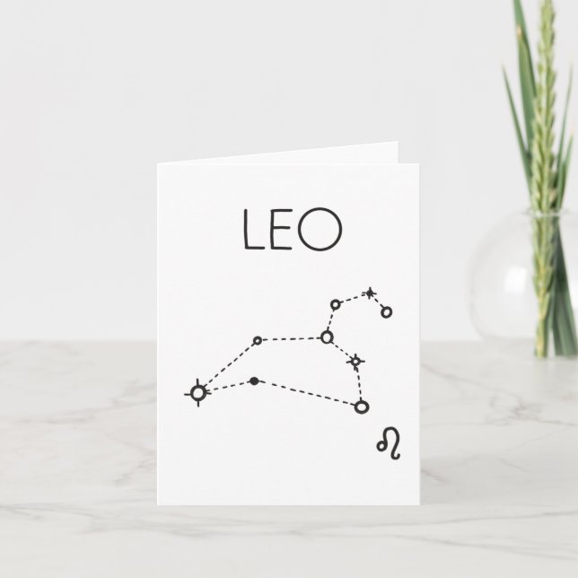 Carte blanche LEO zodiac star constellation (Devant)