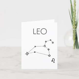 Carte blanche LEO zodiac star constellation
