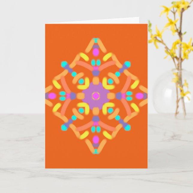 Carte blanche Mandala Sweet (Fleur jaune)