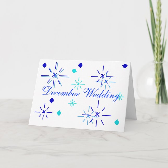Carte blanche Mariage de décembre - personnalisabl (Devant)