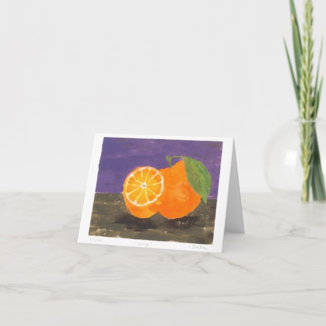 Carte blanche Monotype Oranges (Devant)