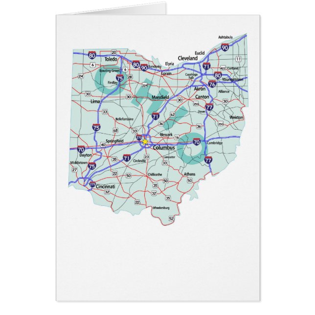 Carte blanche Ohio Carte (Devant)