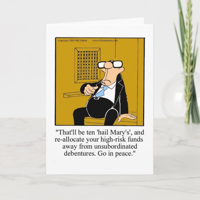 Carte blanche pour Humour de marché Stock amusant (Devant)