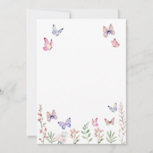 Carte blanche pour papillons d'aquarelle pour do-i