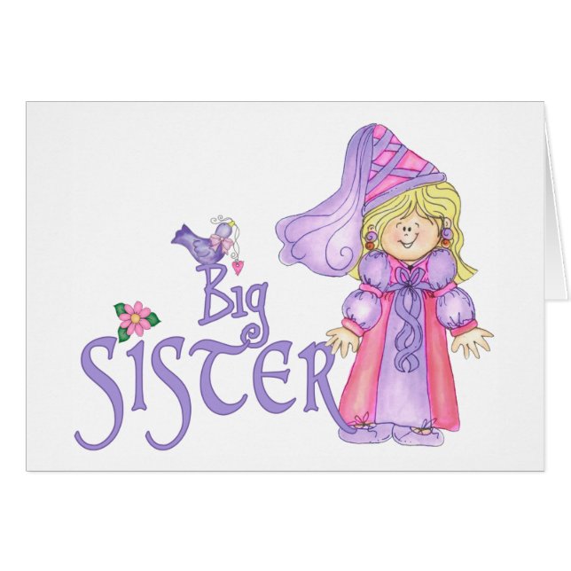 Carte blanche Princess Big Sister (Devant Horizontal)