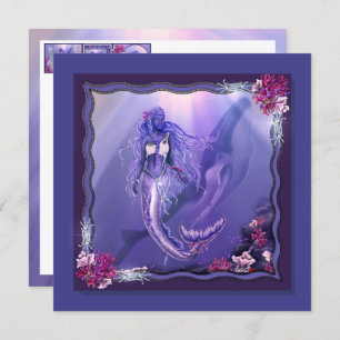 Carte blanche Purple Ocean Mermaid