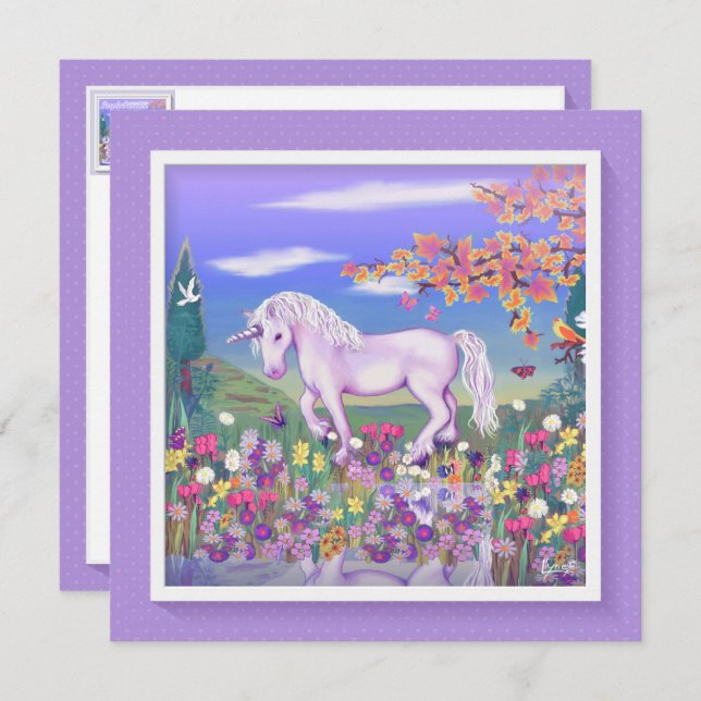 Carte blanche Purple Paradise (Devant / Derrière)