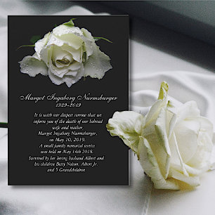 Carte blanche Rose Faire-part