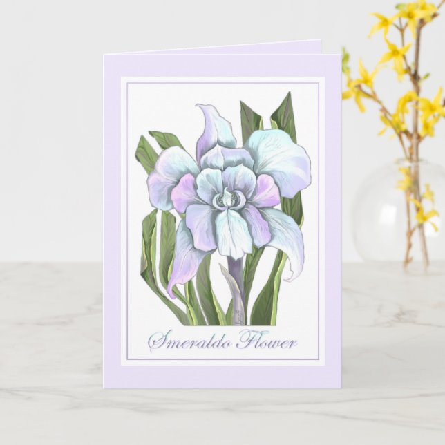 Carte blanche Smeraldo Flower (Fleur jaune)