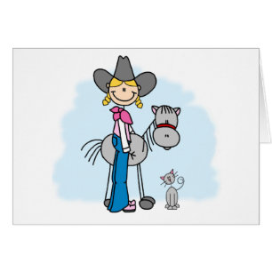 Carte blanche Stick Cowgirl N Horse