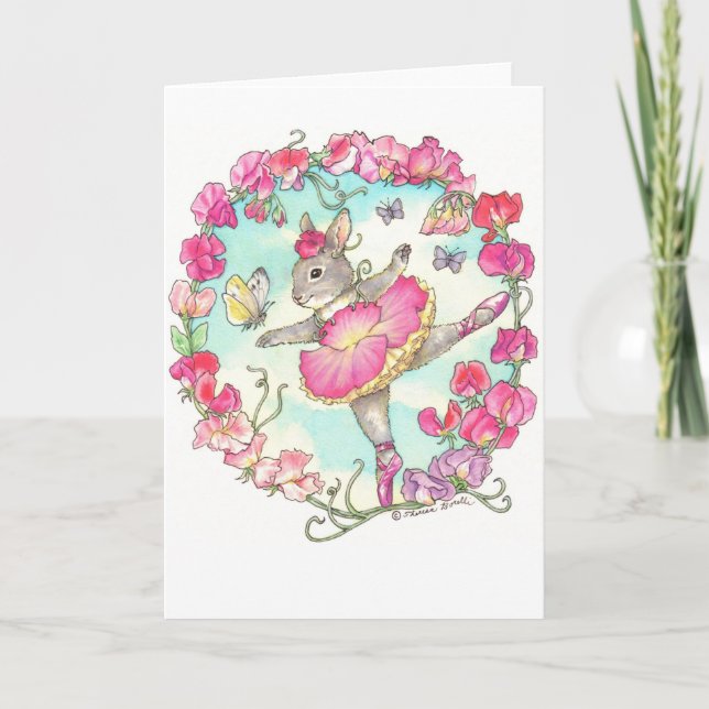 Carte blanche Sweet Pea (Devant)