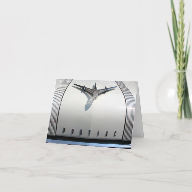 Carte blanche vintage de capot Pontiac (Devant)