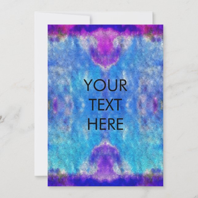 Carte Blank de teinture d'aquarelle Hippie personn (Devant)