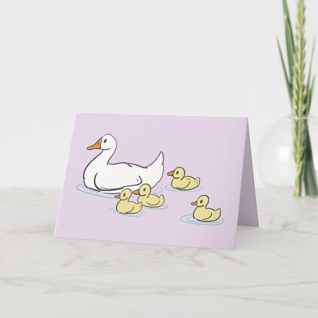 Carte Blank Lavender de Mama Duck & Baby's (Devant)