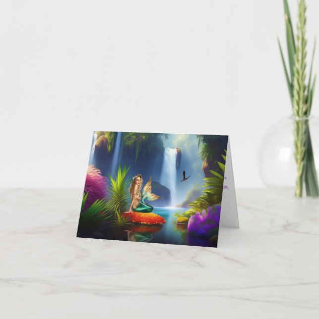 CARTE BLANK MERMAID GREECARD TOUTE OCCASION (Devant)