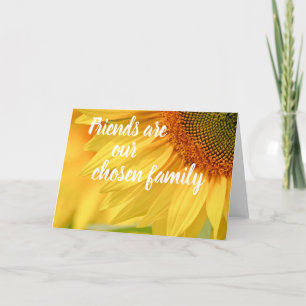 Carte Blank Sunflower Photo Les amis sont choisis Famill