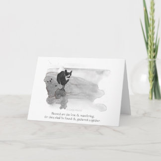 Carte Blessed sont la" béatitude perdue et errante de