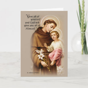 Carte Blessings Feast de St Anthony