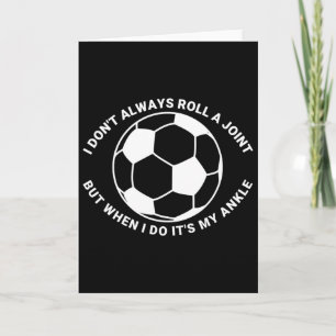 Carte Blessure à la cheville cassée de football drôle